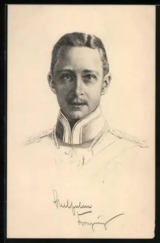 AK Kronprinz Wilhelm von Preussen, Geb. 1882, Vermählt 1905 mit Prinzessin Cecilie von Mecklenburg-Schwerin