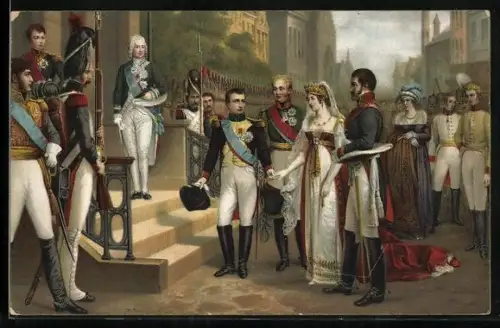 AK Tilsit, Napoleon I. trifft Königin Luise von Preussen