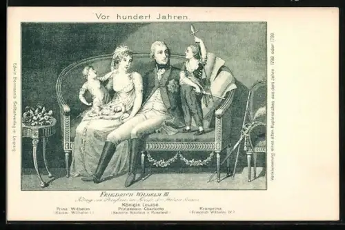 AK König Friedrich Wilhelm III. mit Königin Luise von Preussen
