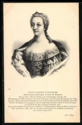 AK Marie-Thèrèse D` Autriche von Frankreich