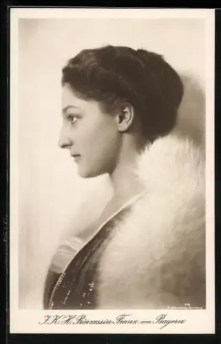 AK Prinzessin Franz von Bayern, Aufnahme im Profil