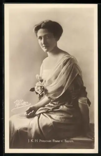 AK Prinzessin Franz von Bayern in der Blüte ihrer Jugend