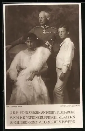 AK Erbprinzessin Antonie v. Luxemburg mit Prinz Albrecht