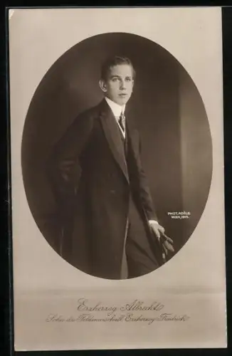 AK Erzherzog Albrecht von Österreich im Anzug