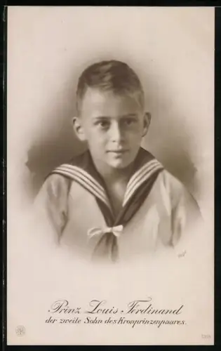 AK Porträt Prinz Louis Ferdinand im Matrosenanzug