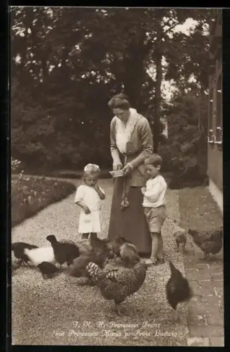 AK I. K. H. Prinzessin Franz von Bayern mit Prinzessin Maria und Prinz Ludwig