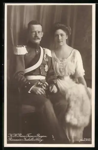 AK K. H. Prinz Franz von Bayern mit Prinzessin Isabella von Bayern