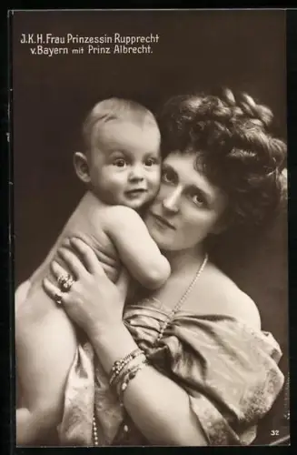 AK Prinzessin Rupprecht von Bayern und Prinz Albrecht im Säuglingsalter