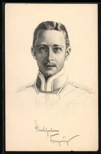 AK Kronprinz Wilhelm von Preussen, Geb. 1882, Vermählt 1905 mit Prinzessin Cecilie von Mecklenburg-Schwerin