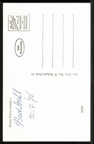 AK Kaiser Franz Josef I. von Österreich in Uniform mit Orden