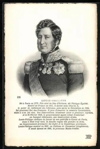 Künstler-AK Louis-Philippe von Frankreich, Sohn des Herzogs von Orleans