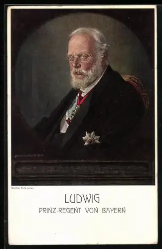 AK Luwig III. von Bayern, Portrait