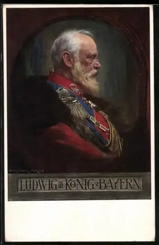 AK König Ludwig III. von Bayern in Uniform mit Orden