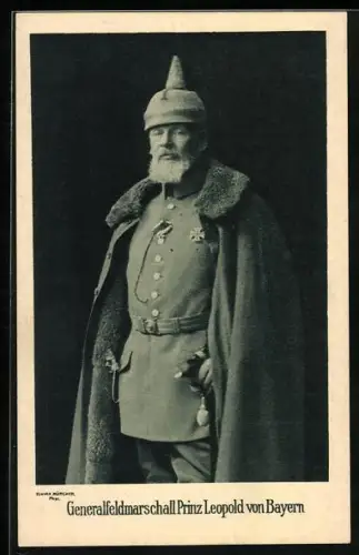 AK Portrait von Prinz Leopold von Bayern mit Pickelhaube