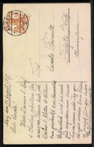 AK Porträt Prinz Leopold von Bayern in Uniform mit Pickelhaube, Fahnen des Zweibundes