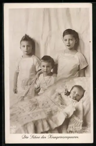 AK Kronprinz Wilhelm von Preussen mit seinen Geschwistern