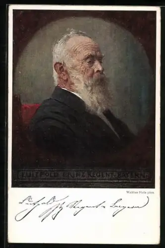 Künstler-AK Walther Firle: Prinzregent Luitpold von Bayern, 25jähriges Regentschafts-Jubiläum