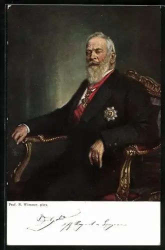 AK Prinzregent Luitpold im Anzug mit Orden