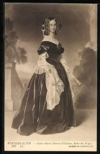 Künstler-AK Louise Marie-Therese d`Orleans, Reine des Belges