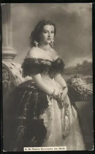 Künstler-AK Marie Henriette von Belgien, 1853