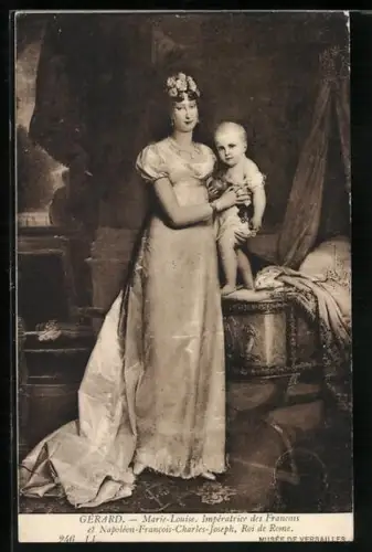 AK Marie-Louise, Impératrice des Francais et Napoléon-Francois-Charles-Joseph