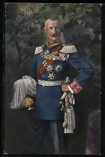 AK Kronprinz Rupprecht von Bayern in Uniform mit zahlreichen Orden