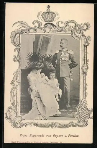 AK Kronprinz Rupprecht von Bayern und Familie