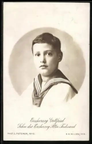 AK Erzherzog Gottfried, Sohn des Erzh. Peter Ferdinand