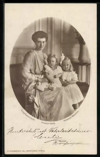 AK Kronprinzessin Cecilie, Prinzessin Cecilie und Prinzessin Alexandrine