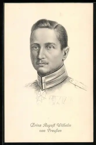 AK Prinz August Wilhelm von Preussen, Kopfportrait
