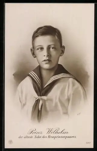 AK Prinz Wilhelm der älteste Sohn des Kronprinzenpaares im Matrosen-Anzug