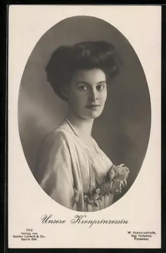 AK Portrait der Kronprinzessin Cecilie von Preussen