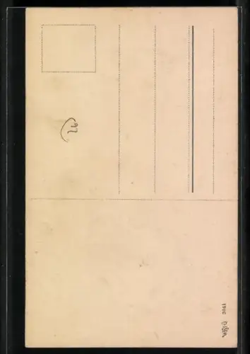 Künstler-AK Kleiner Soldat in Uniform mit Hund und Briefen