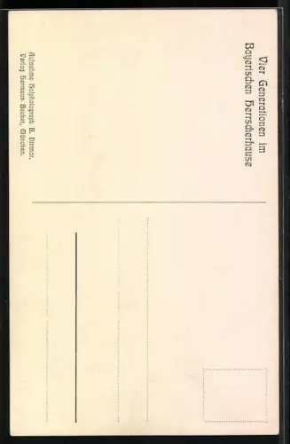 AK König Ludwig III. vier Generationen im Bayerischen Herrscherhause in Uniform