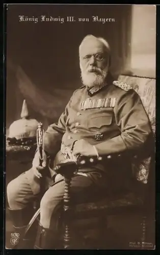 AK König Ludwig III. von Bayern mit Orden