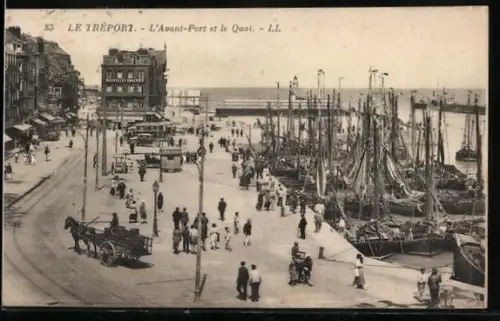 AK Le Tréport, L`Avant-Port et le Quai