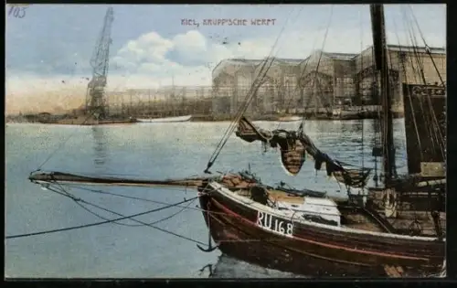 AK Kiel, Krupp`sche Werft, Hafen