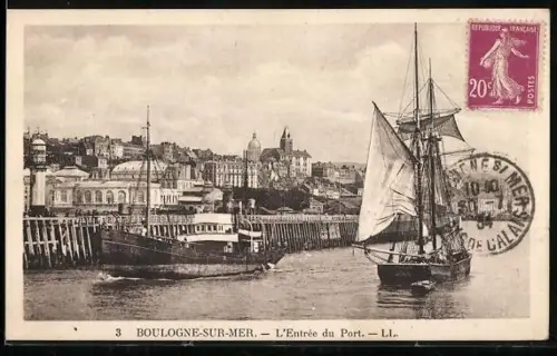 AK Boulogne-sur-Mer, L`Entrée du Port