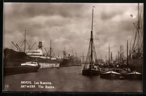 AK Anvers, Les Bassins, Hafen
