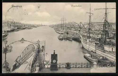 AK Bremen, Schiffe im Freihafen