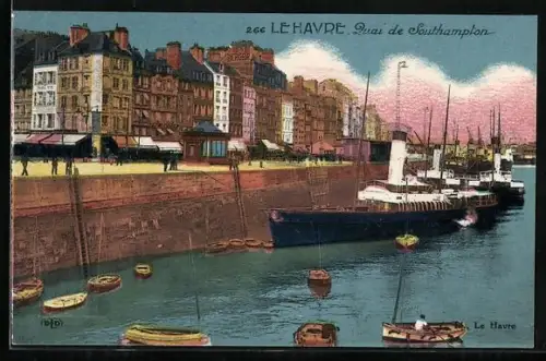 AK Le Havre, Quai de Southampton, Hafen