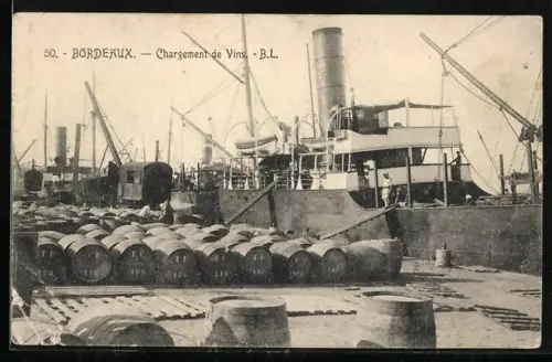 AK Bordeaux, Chargement de vins, Hafen