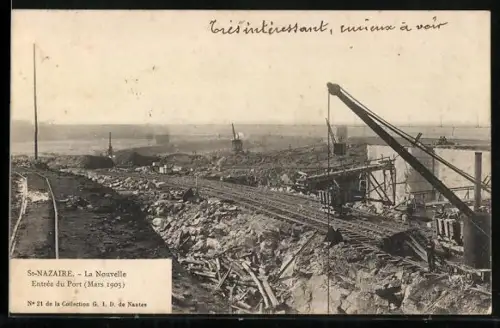 AK St-Nazaire, La Nouvelle, Entrée du Port 1903