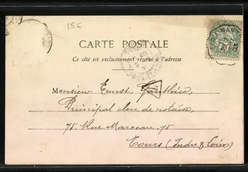 AK St-Nazaire, La Nouvelle, Entrée du Port 1903