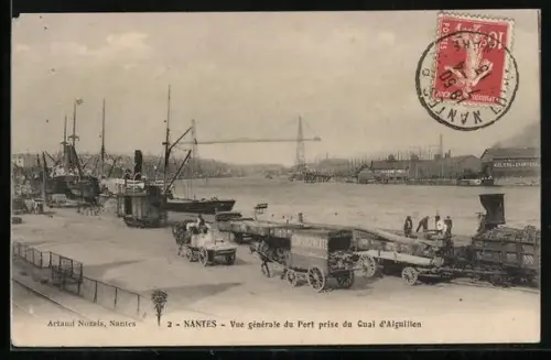 AK Nantes, Vue générale du Port prise du Quai d`Aiguillon