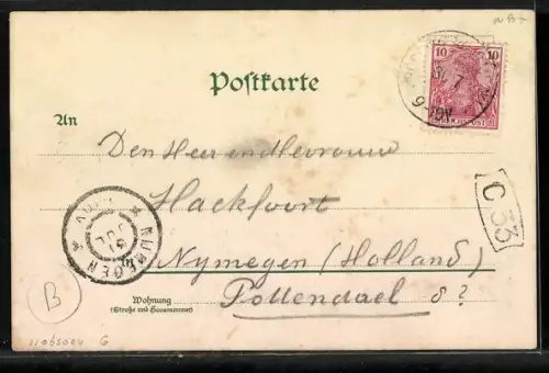 Lithographie Hamburg, Segelschiffhafen Amerikaquai, Krähne i. d. Sandthorquai