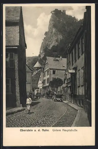 AK Oberstein a. d. Nahe, Untere Hauptstrasse