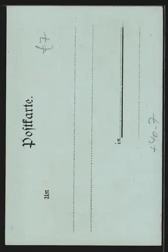 Wirtshaus-AK Coburg, Strassenpartie bei Mondschein aus der Sicht eines Betrunkenen