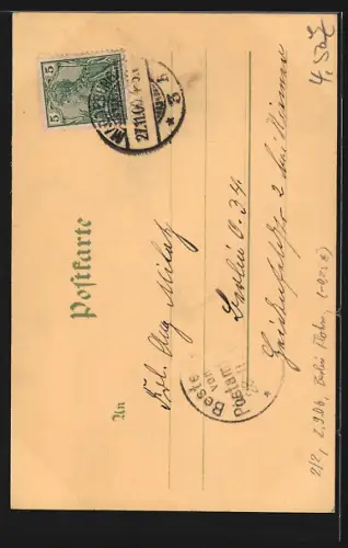 Mondschein-Lithographie Magdeburg, Bismarck-Denkmal