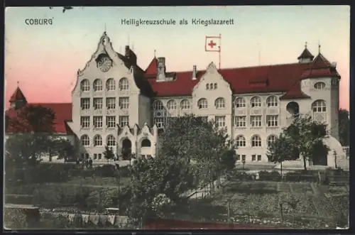 AK Coburg, Heiligkreuzschule als Kriegslazarett